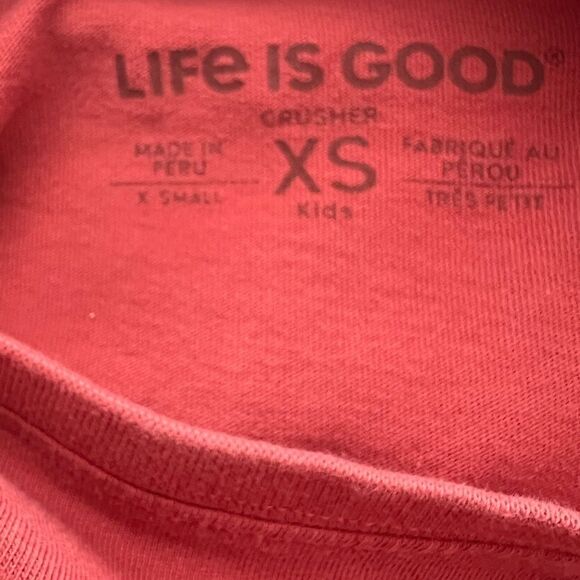Life Is Good Kids Rexcellent Dinosaur Long Sleeve Tee - Red - Picture 2 of 3